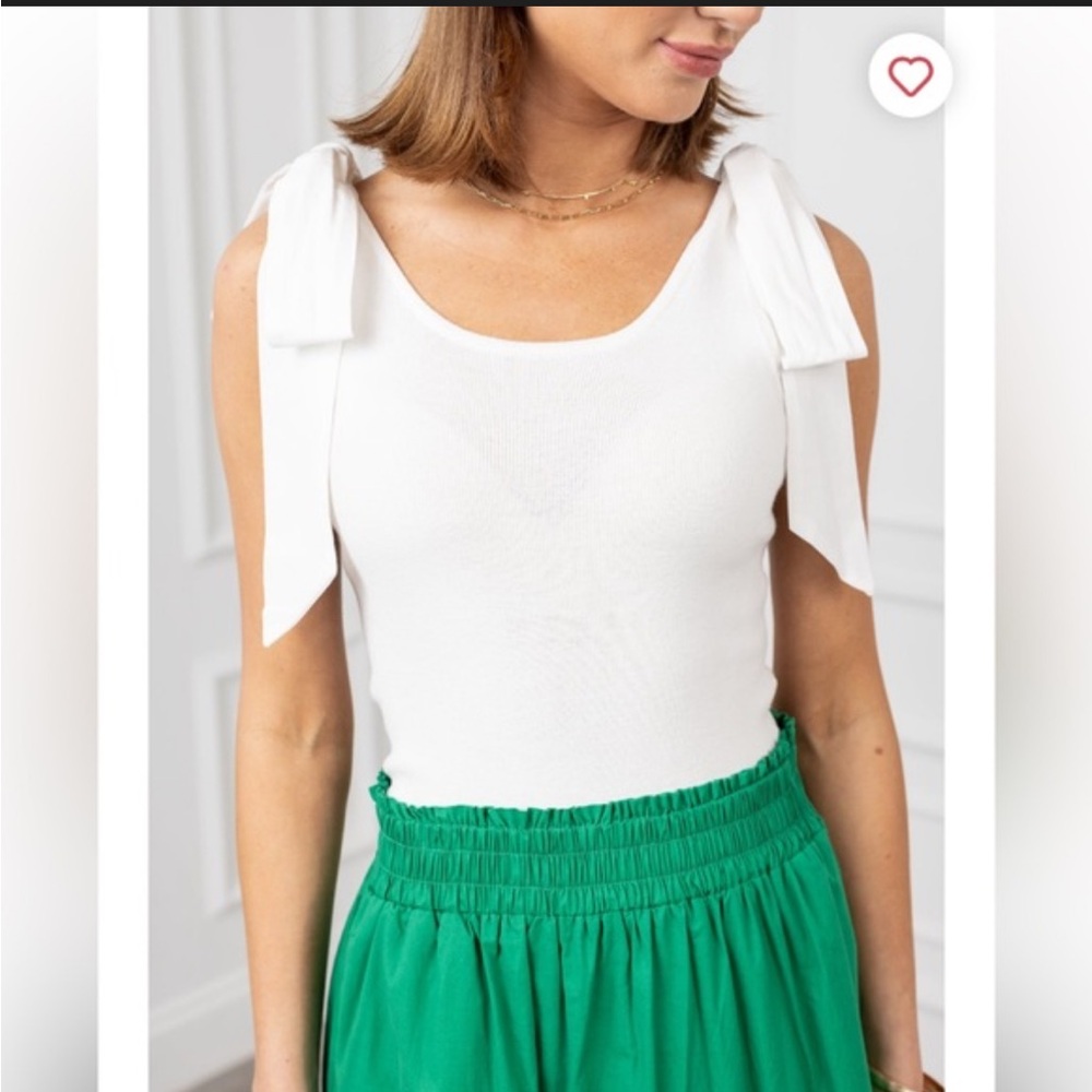 Elegant White Tie-Strap Blouse